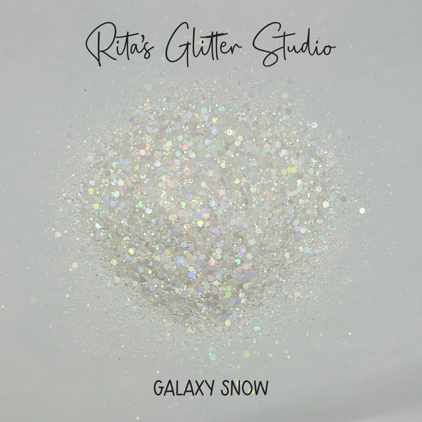 Galaxy Snow - Holographic White Glitter