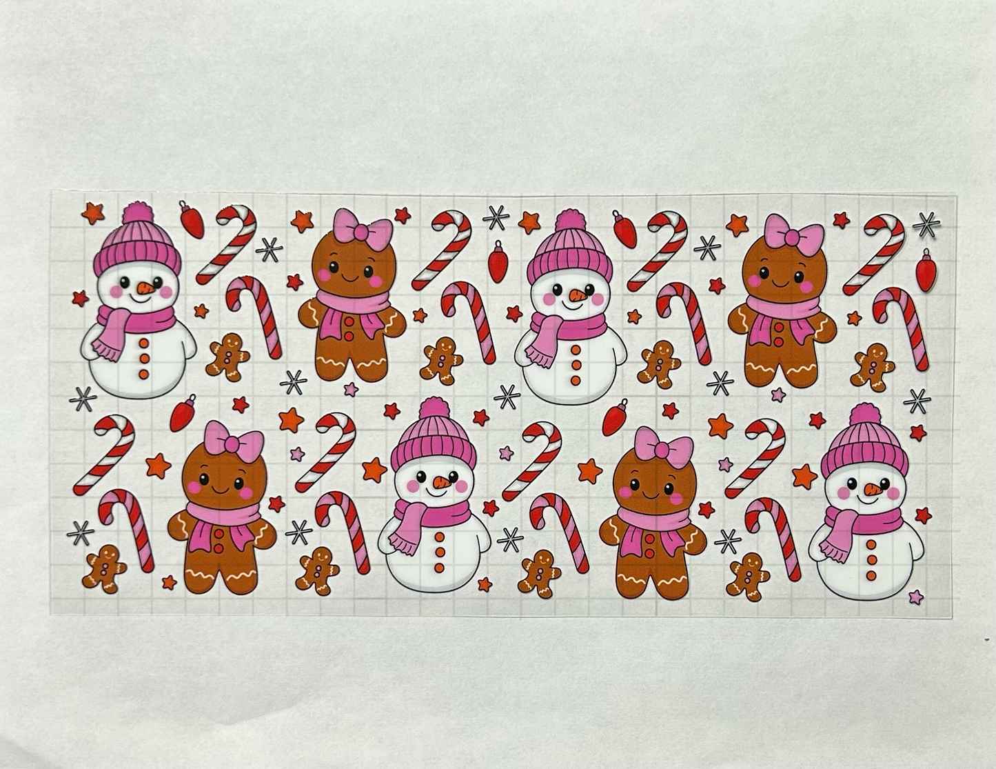 #13 - UV DTF 16 oz cup wrap - Christmas UV DTF wrap