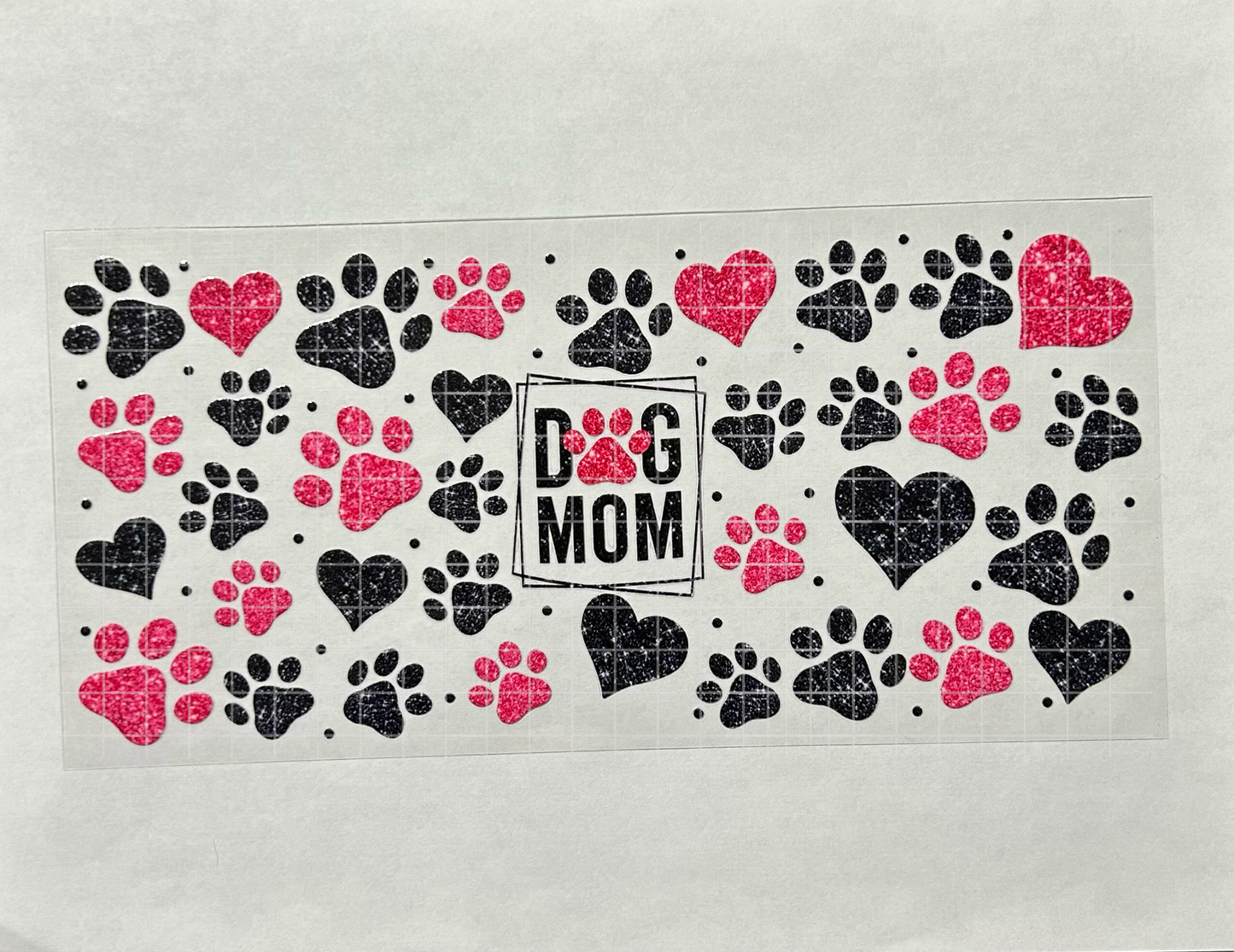 #35 - UV DTF 16 oz cup wrap - Dog mom UV DTF wrap