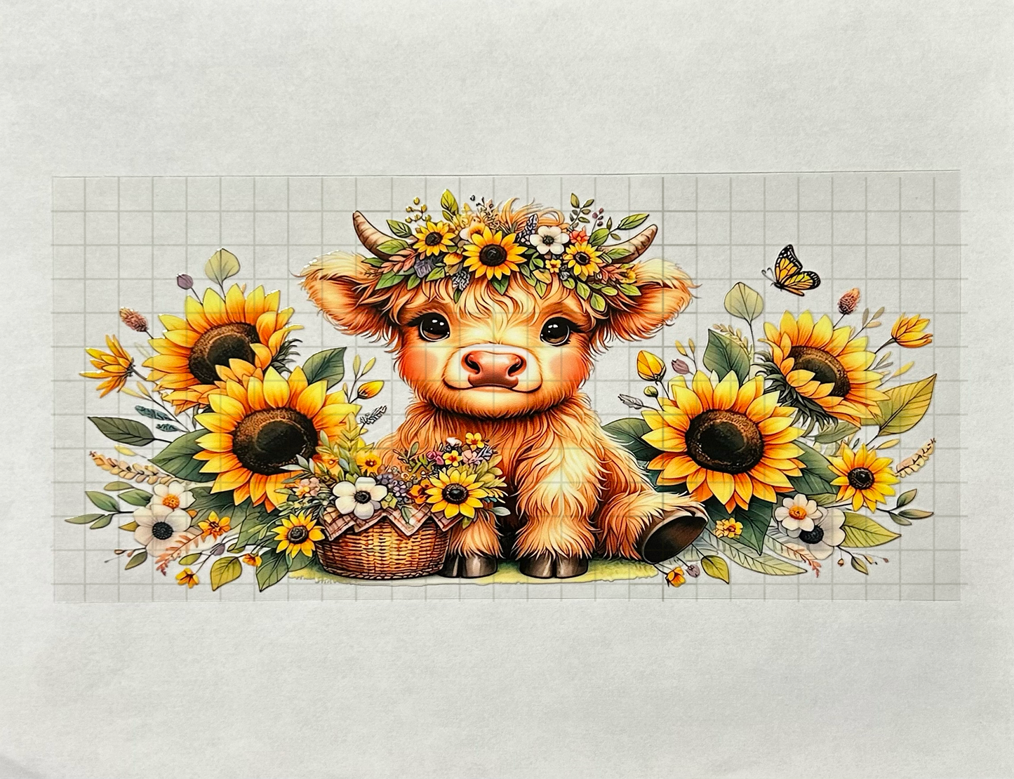 #33 - UV DTF 16 oz cup wrap - Cow UV DTF wrap