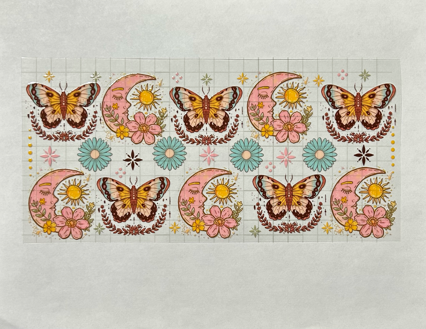 #22 - UV DTF 16 oz cup wrap - Butterfly UV DTF wrap