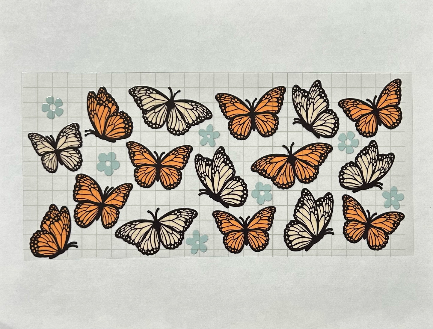 #18 - UV DTF 16 oz cup wrap - Butterfly UV DTF wrap