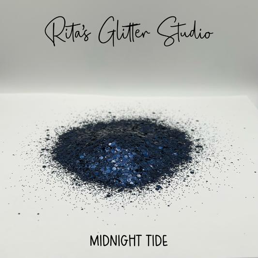 Midnight Tide - Dark Blue Pearl Glitter