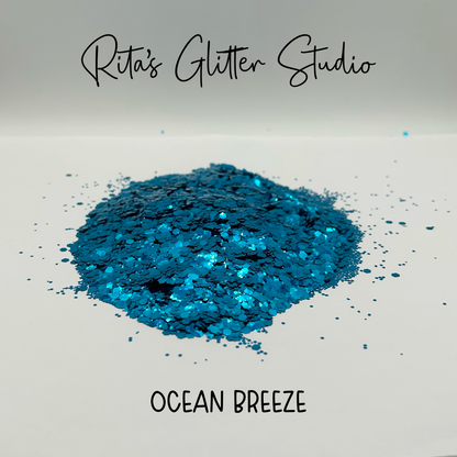 Ocean Breeze - Blue Metallic Glitter