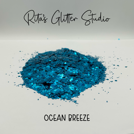 Ocean Breeze - Blue Metallic Glitter