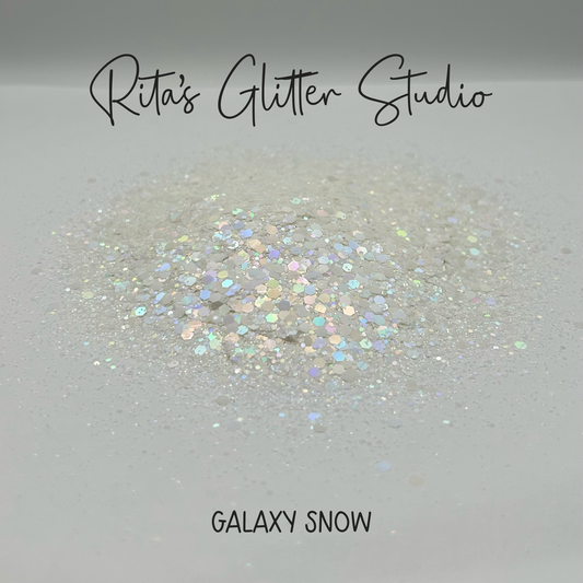 Galaxy Snow - Holographic White Glitter
