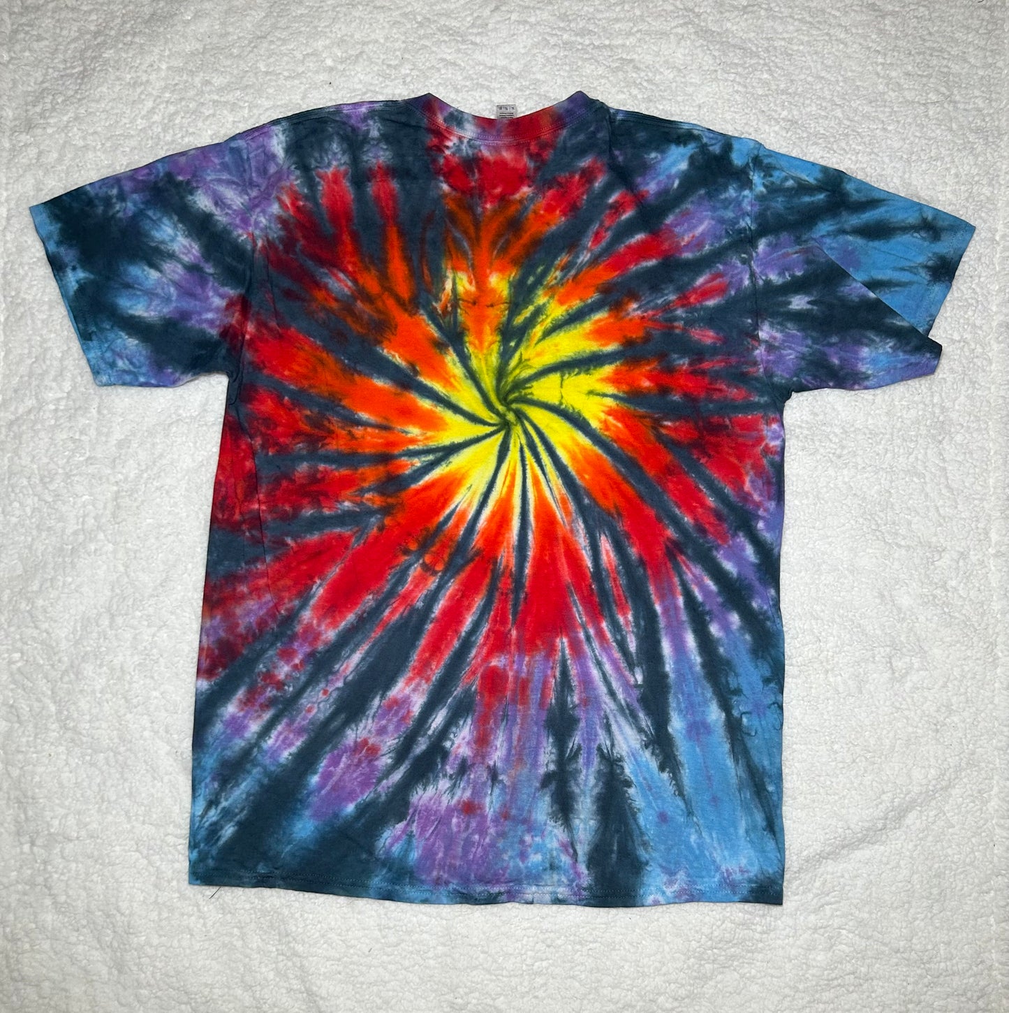 Solar Flare Swirl Tie Dye ~ Adult Unisex Tie Dye Shirt (XL)