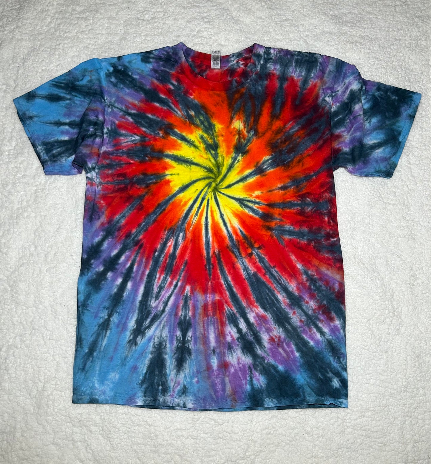 Solar Flare Swirl Tie Dye ~ Adult Unisex Tie Dye Shirt (XL)