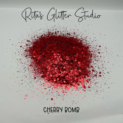 Cherry Bomb - Holographic Red Glitter