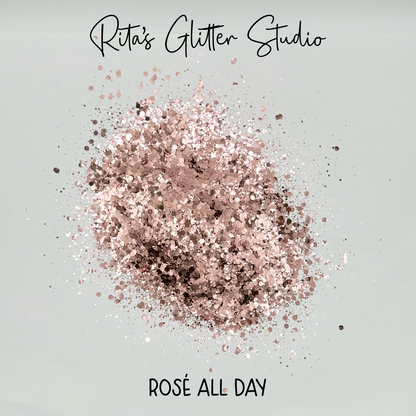 Rosé All Day - Rose Gold Metallic Glitter