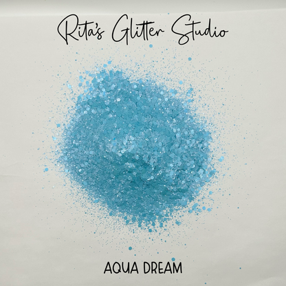 Aqua Dream - Blue Pearl Glitter