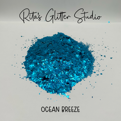 Ocean Breeze - Blue Metallic Glitter
