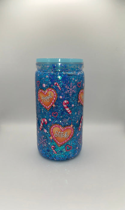 Christmas Blue Alien Snowglobe Cup - Ready To Ship