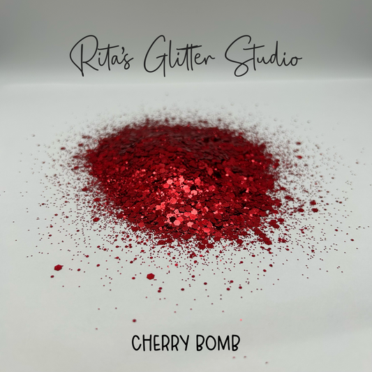 Cherry Bomb - Holographic Red Glitter
