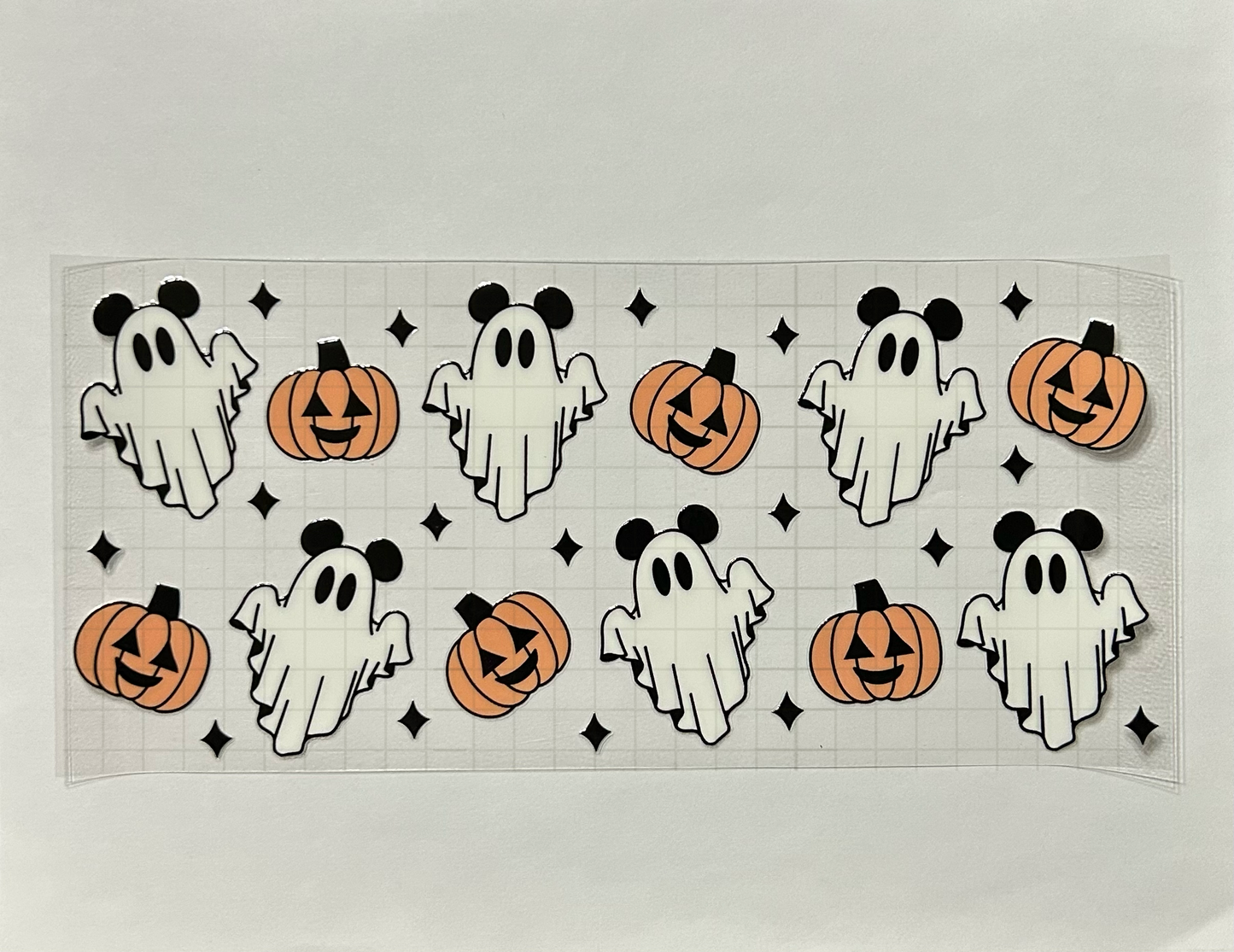 #67 - UV DTF 16 oz cup wrap - Mouse Ghost UV DTF wrap