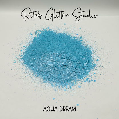 Aqua Dream - Blue Pearl Glitter