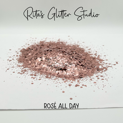 Rosé All Day - Rose Gold Metallic Glitter