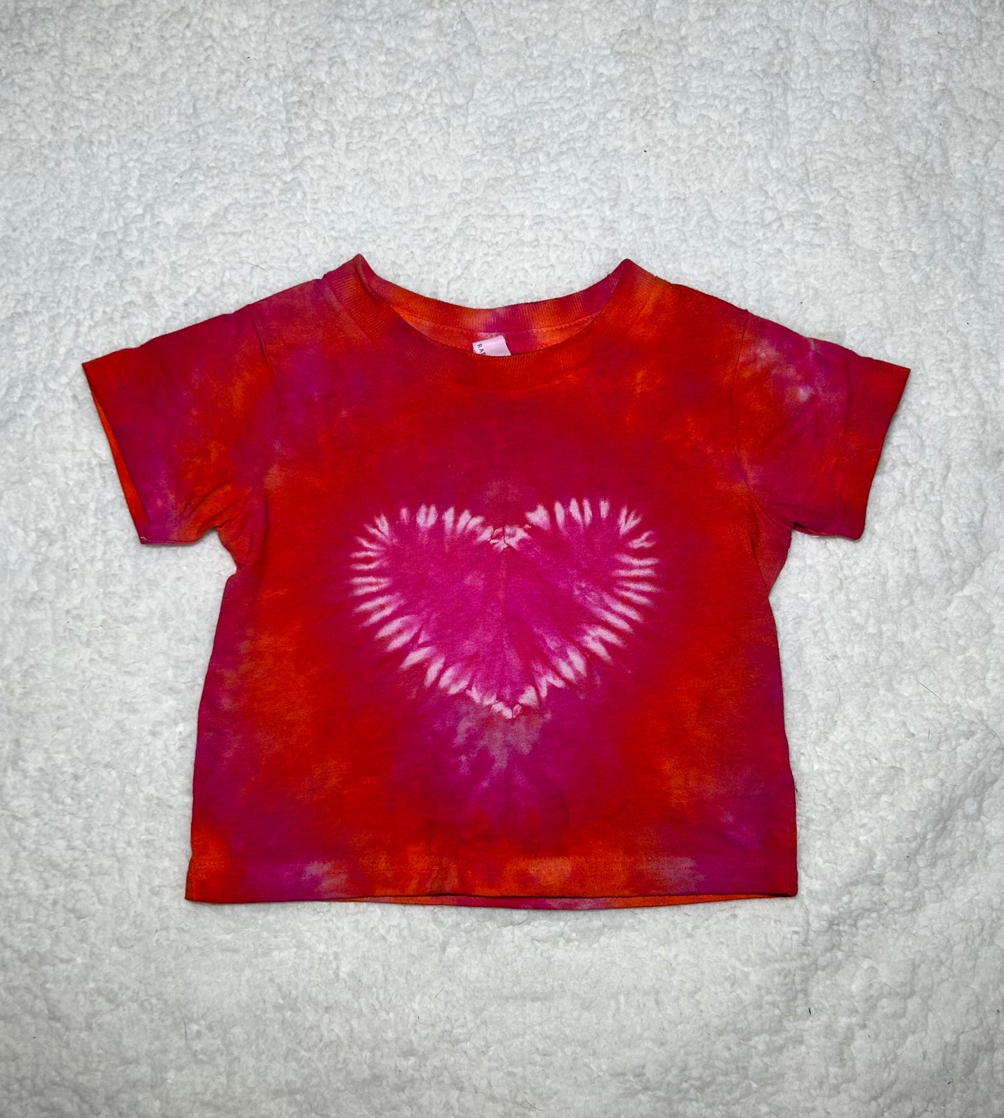 Custom Heart Tie Dye Shirt - Toddler Short Sleeve Shirt
