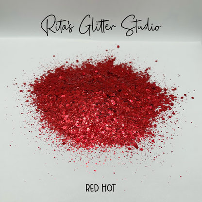 Red Hot - Red Metallic Glitter