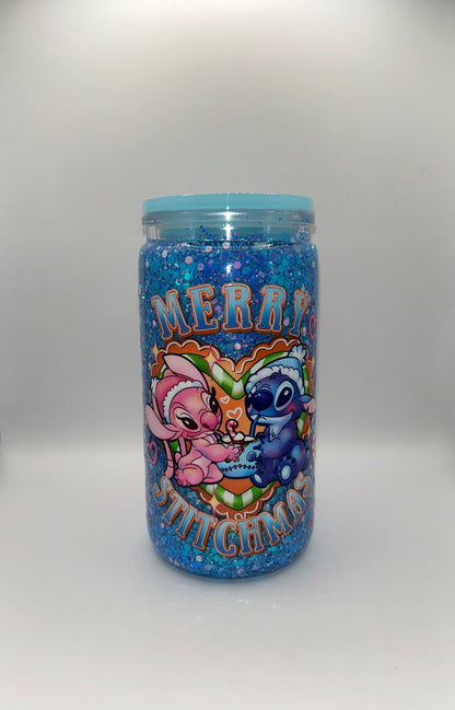 Christmas Blue Alien Snowglobe Cup - Ready To Ship