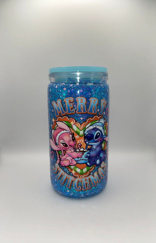 Christmas Blue Alien Snowglobe Cup - Ready To Ship
