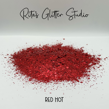 Red Hot - Red Metallic Glitter