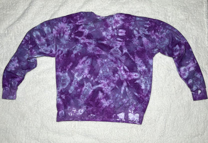 Violet Haze ~ Purple Tie Dye Adult Sweatshirt (Large)