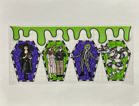 #65 - UV DTF 16 oz cup wrap - Halloween Beetle UV DTF wrap