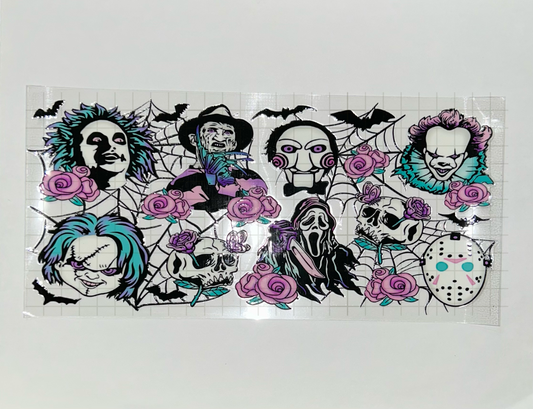 #63 - UV DTF 16 oz cup wrap - Halloween Guys UV DTF wrap