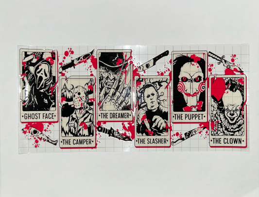 #62 - UV DTF 16 oz cup wrap - Halloween Tarot UV DTF wrap