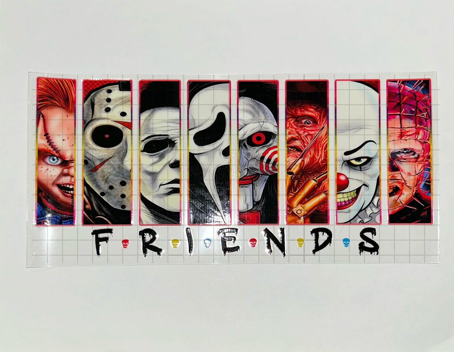 #60 - UV DTF 16 oz cup wrap - Halloween Friends UV DTF wrap