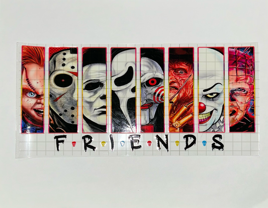 #60 - UV DTF 16 oz cup wrap - Halloween Friends UV DTF wrap