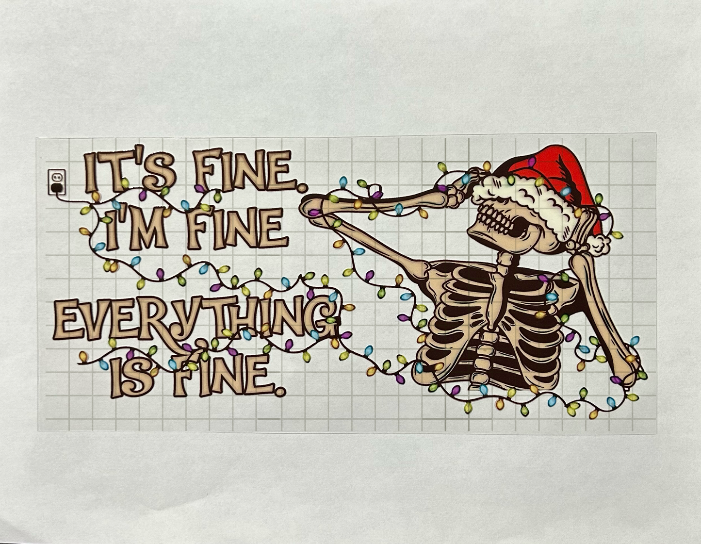 #15 - UV DTF 16 oz cup wrap - Christmas UV DTF wrap