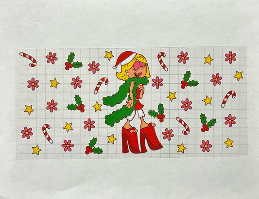 #9 - UV DTF 16 oz cup wrap - Christmas UV DTF wrap