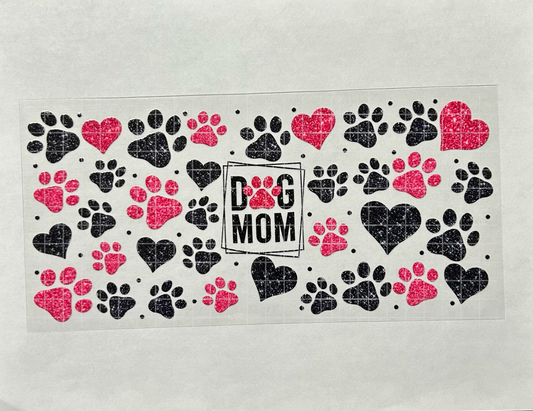 #35 - UV DTF 16 oz cup wrap - Dog mom UV DTF wrap