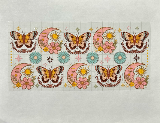 #22 - UV DTF 16 oz cup wrap - Butterfly UV DTF wrap