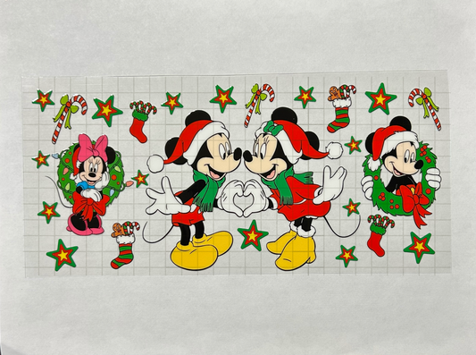 #4 - UV DTF 16 oz cup wrap - Christmas UV DTF wrap