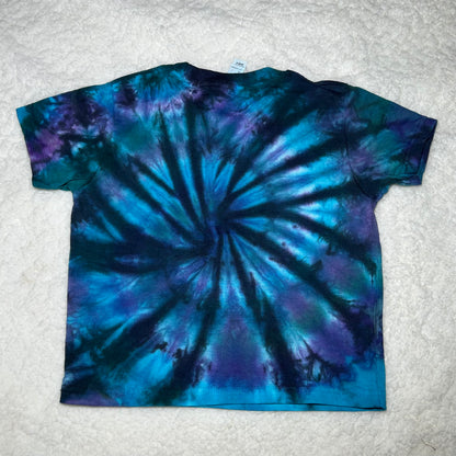 Cosmic Storm Toddler T-shirt ~ Blue, Purple and Black Swirl Toddler Tie Dye Shirt (4T)