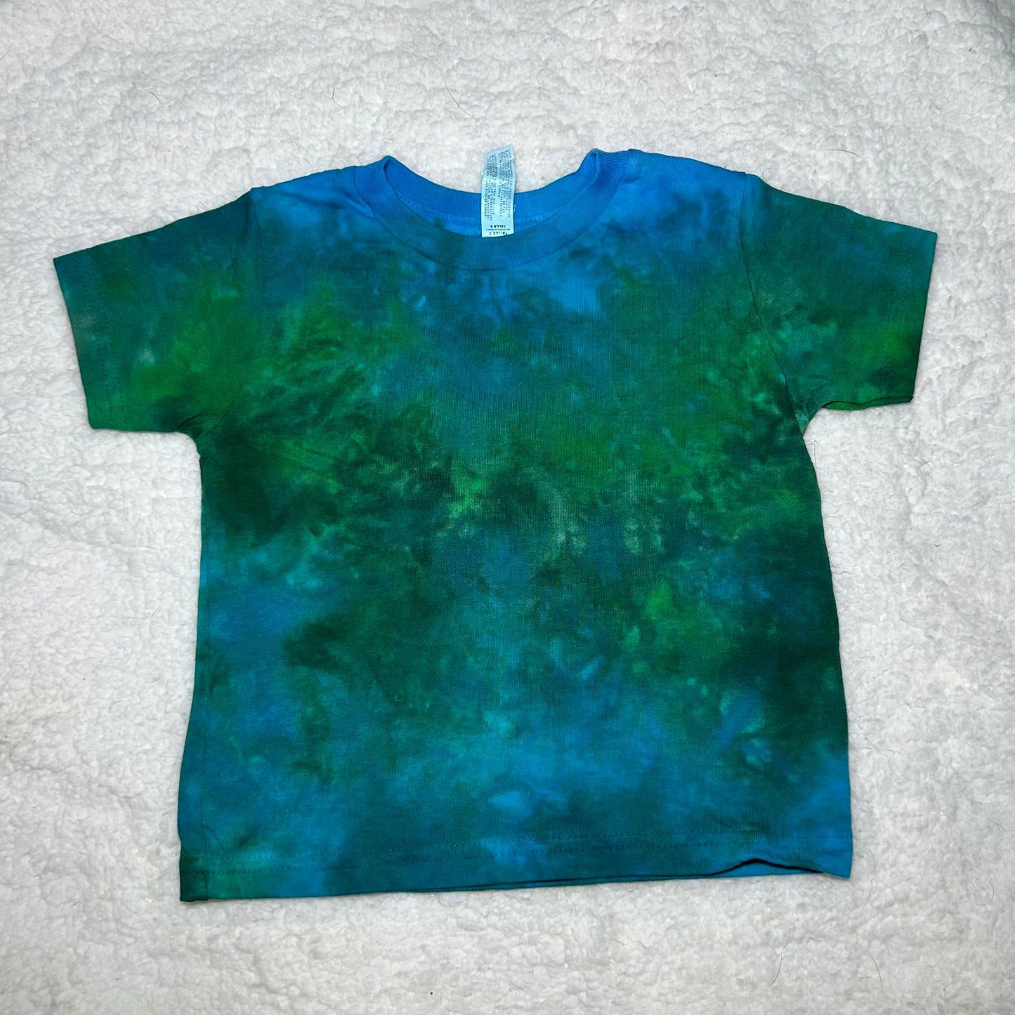 Forest Stream Tie Dye Shirt ~ Blue & Green Toddler Tie Dye Shirt (3T)
