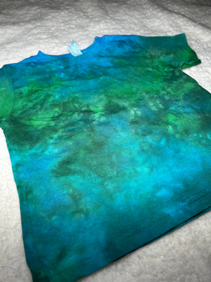Forest Stream Tie Dye Shirt ~ Blue & Green Toddler Tie Dye Shirt (3T)