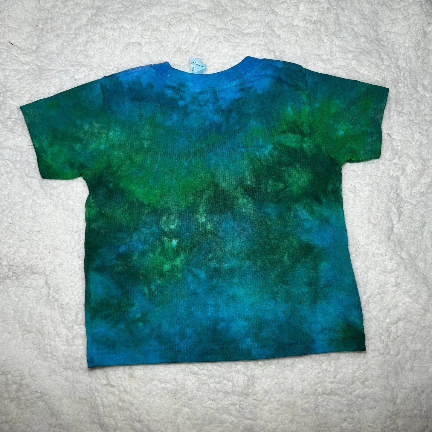 Forest Stream Tie Dye Shirt ~ Blue & Green Toddler Tie Dye Shirt (3T)
