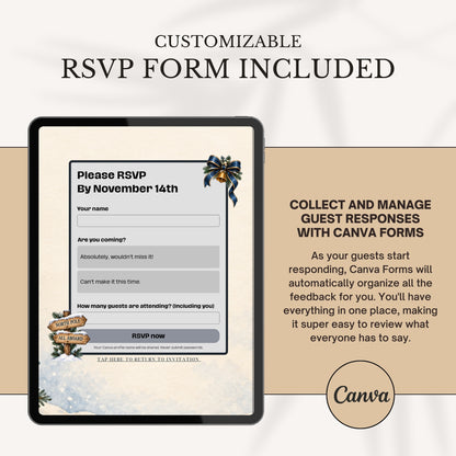 Baby Express Baby Shower Website Invitation, Canva Editable Template